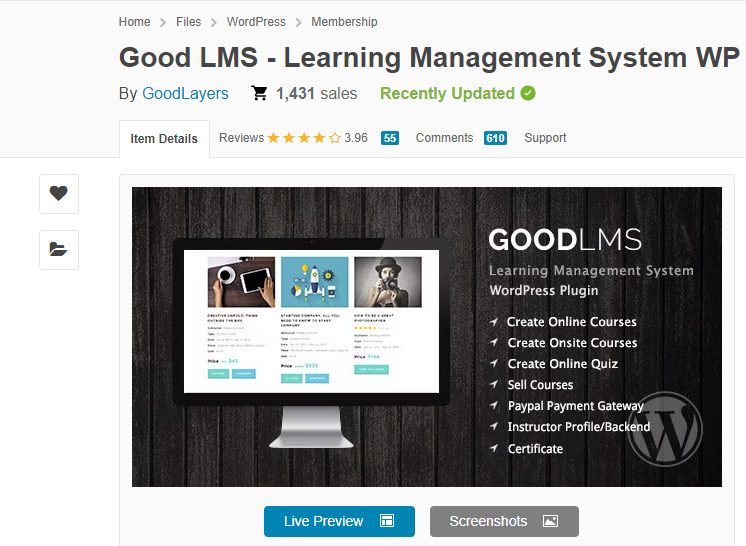 Good lms WordPress education LMS plugin