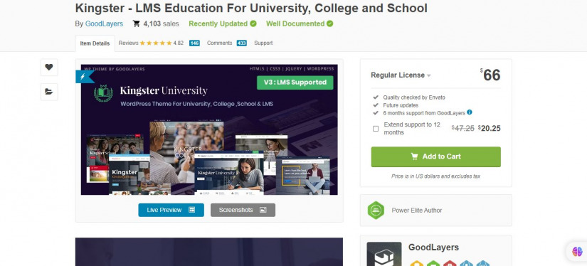 Kingster Education LMS WordPress Theme