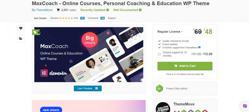 Maxcoach Education LMS WordPress Theme