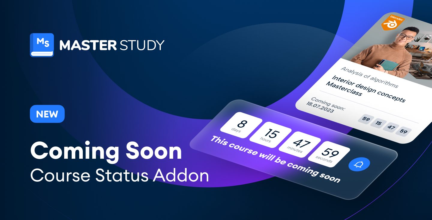 Course Status MasterStudy Pro 4.2.0 Actualizaciones: Upcoming Course Status Addon ...