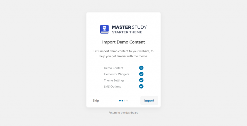 Starter-Thema in MasterStudy LMS