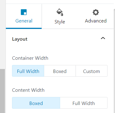 Layout Properties