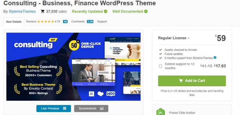 Consultoríael mejor tema de WordPress para empresas