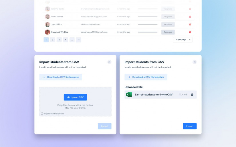 Student Management with CSV Export and Import for Instructors in MasterStudy LMS