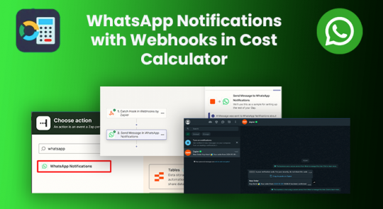whasapp WhatsApp Notifications with Webhooks in Cost Calculator