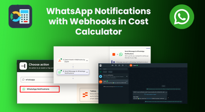 WhatsApp Notifications with Webhooks in Cost Calculator