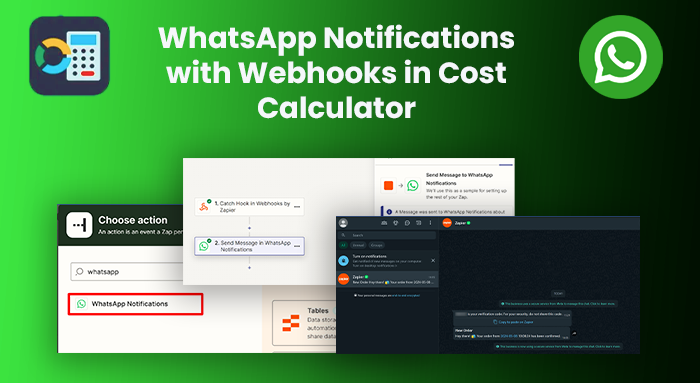 WhatsApp Notifications with Webhooks in Cost Calculator