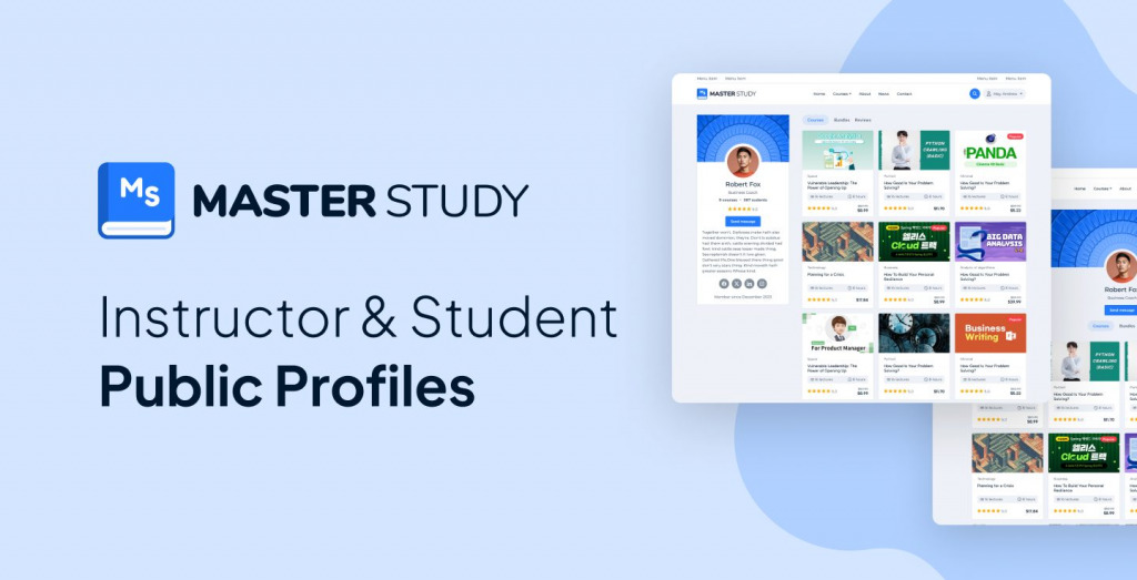 MasterStudy LMS v3.4.10: New Features for Students & Instructors – Public Profiles