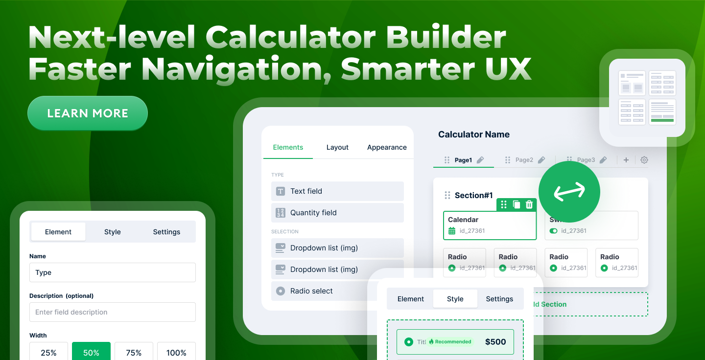 Revolutionize Your Calculator Creation with New Updates in our Cost Calculator Builder